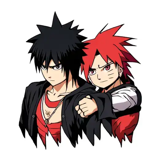 Sasuke Curse Mark and Gaara Love Mark tattoo design idea