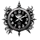 roster clock 11:23 tattoo design idea