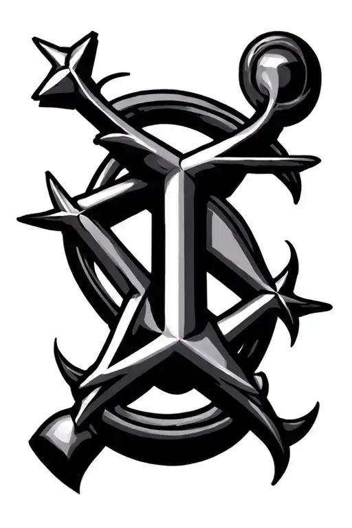 nautical star sign tattoo design idea