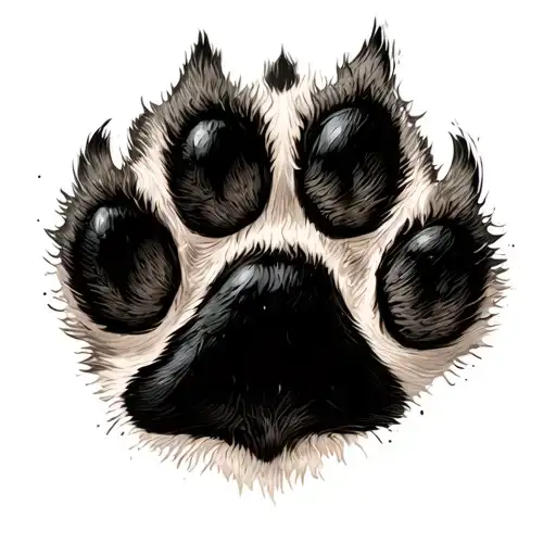 Cat Paw Print tattoo design idea