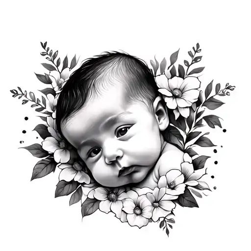 Baby memorial tattoo, Nora rae tattoo design idea