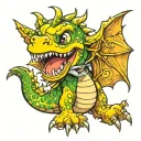 baby dragon tattoo design idea