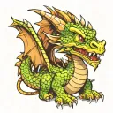 baby dragon tattoo design idea