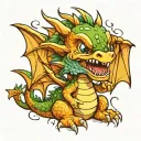 baby dragon tattoo design idea