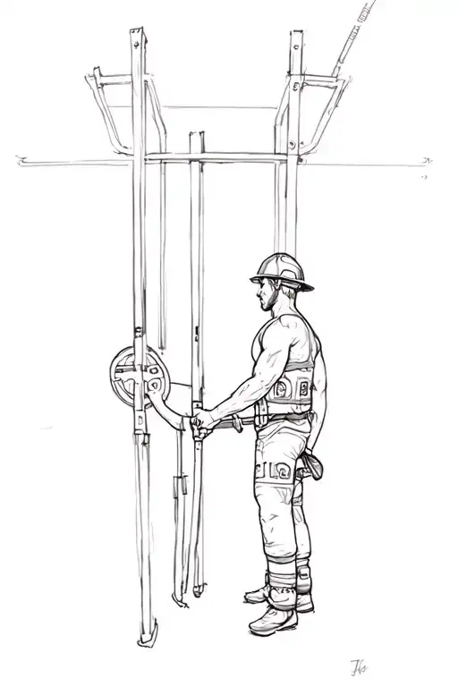 fireman and gym tattoo design idea