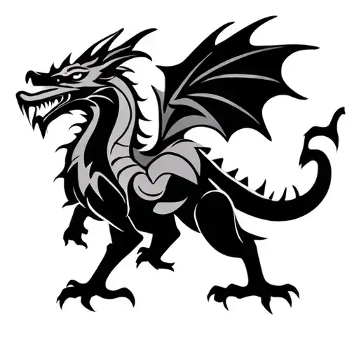 welsh dragon with joint tattoo tattoo design idea