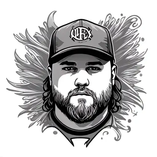beautiful crazy Luke combs tattoo design idea