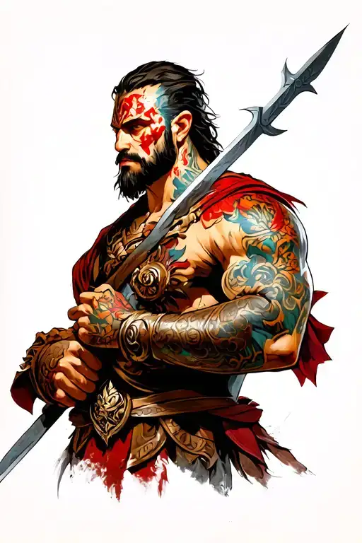 Ares god of war tattoo design idea