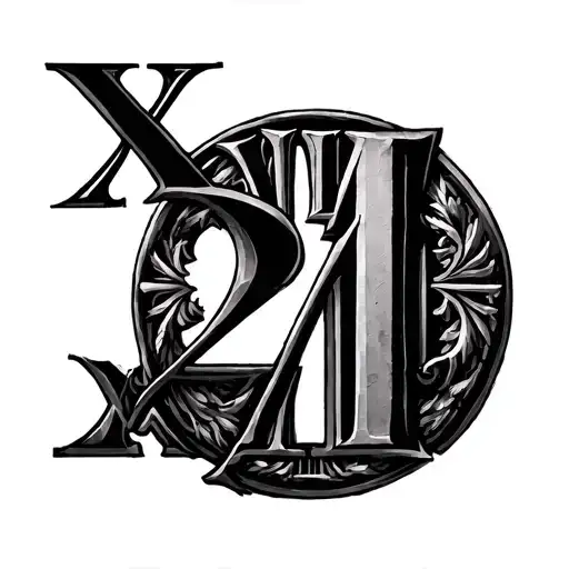 24 Roman Numeral tattoo design idea