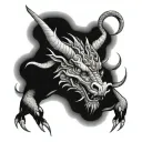 dragon ox tattoo design idea