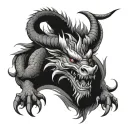 dragon ox tattoo design idea