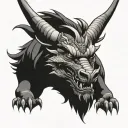 dragon ox tattoo design idea