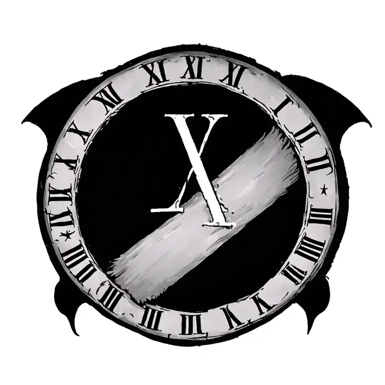 Date of birth in Roman Numerals tattoo design idea