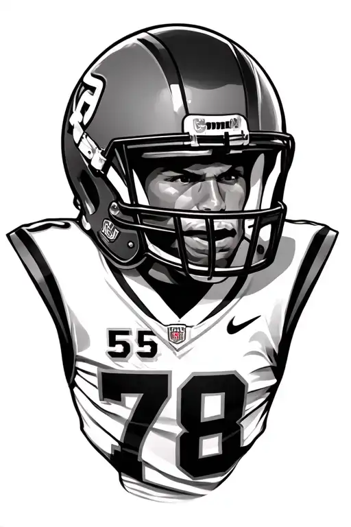 One about my hometown in the 559 and football I wore number 78 and I want it to tie in about family god and football tattoo design idea