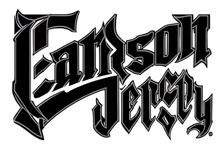 "Carson Jersey " Two Word Ambigram Generator tattoo design idea