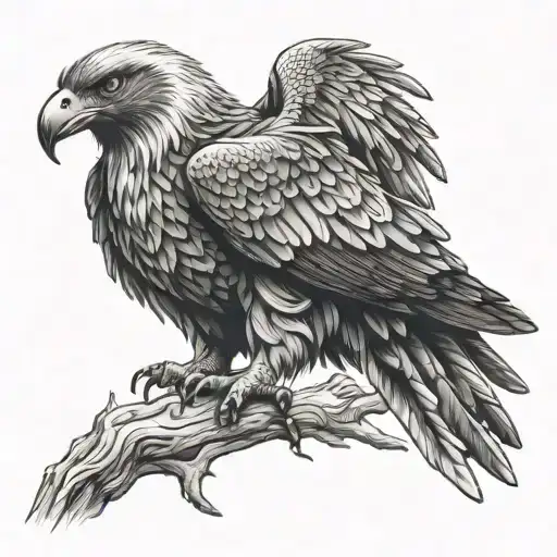 wedge tail eagle tattoo design idea