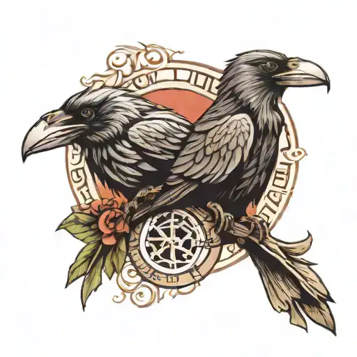 Hugin et Munin tattoo design idea