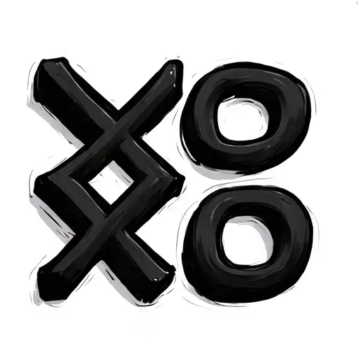 tic tac toe grid x in position 1 and 0 in position 6 tattoo design idea