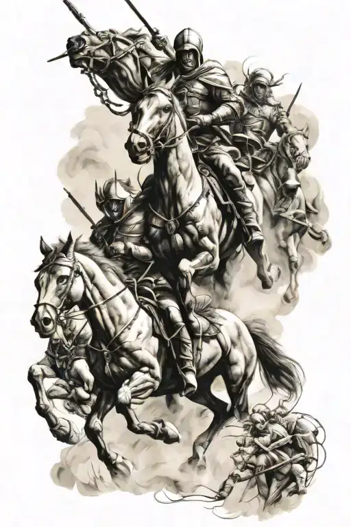 4 horsemen of the apocalypse tattoo design idea
