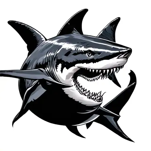 hammerhead shark tattoo design idea
