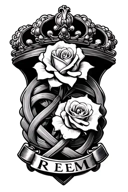 REME cap badge, Staffordshire knot, white rose of Yorkshire, flower of scotland tattoo design idea