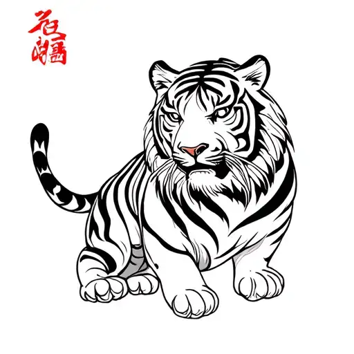 Chinese tiger tattoo design idea