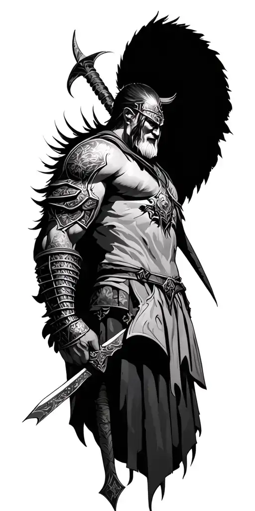 Warrior tattoo design idea