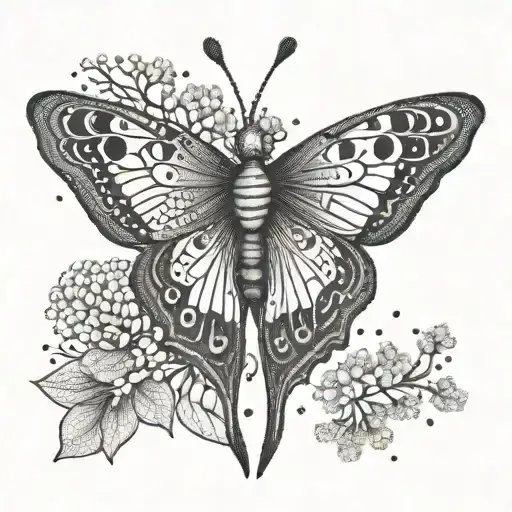 gumiho butterfly tattoo design idea