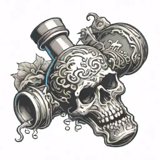 poison bottle tattoo design idea