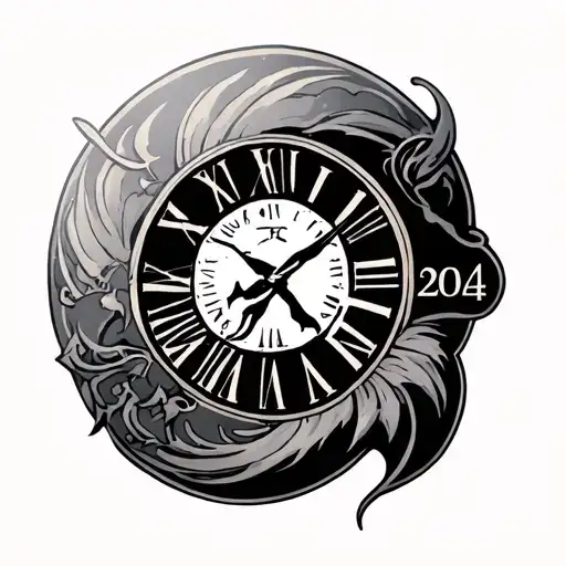 2004 In Roman Numerals tattoo design idea