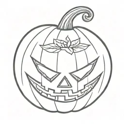 jack o lantern tattoo design idea