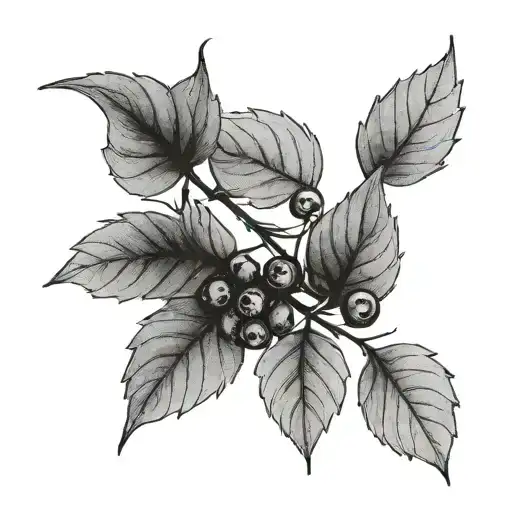 a twig with leaves and small berries on the collarbone tattoo design idea