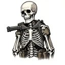 infantry skeleton tattoo design idea