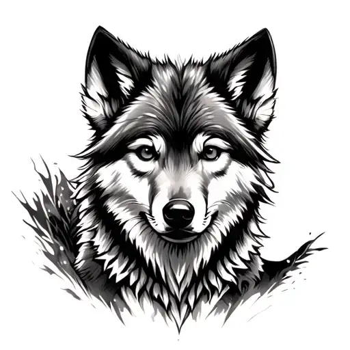 Wolf Cub tattoo design idea