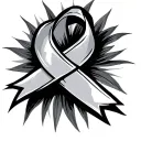 Breast Cancer Ribbon tattoo design idea