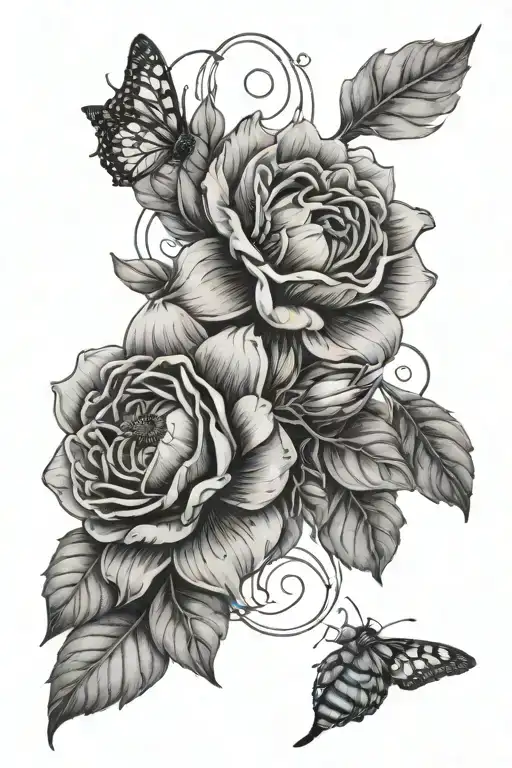 leo, gemini, lavender flowers,honeycomb pattern incorporated tattoo design idea