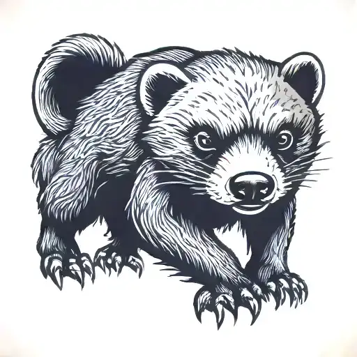 honey badger tattoo design idea