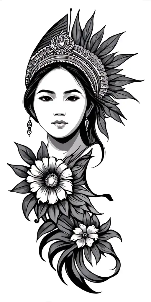 Philippines sun tattoo design idea
