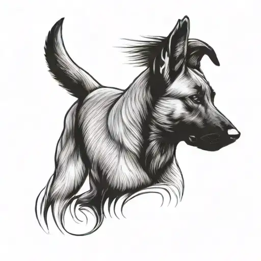Belgian Malinois tattoo design idea