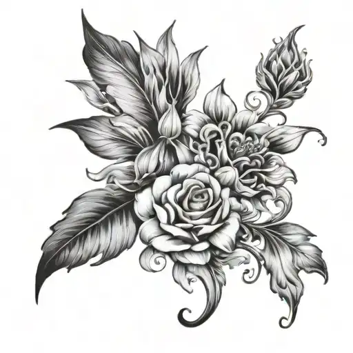 Amber names tattoo design idea
