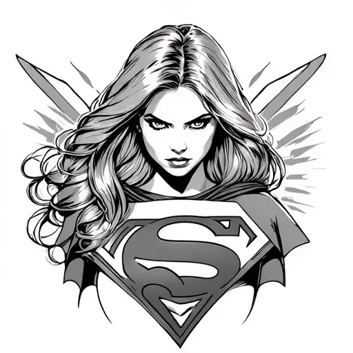 supergirl tattoo design idea