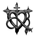 include a heart,  An Infinity Sign, Including A Cross  tattoo design idea