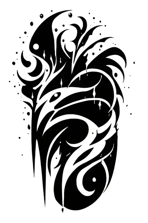 Icicle tattoo design idea