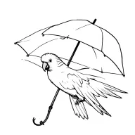 umbrella cockatoo flying tattoo design idea