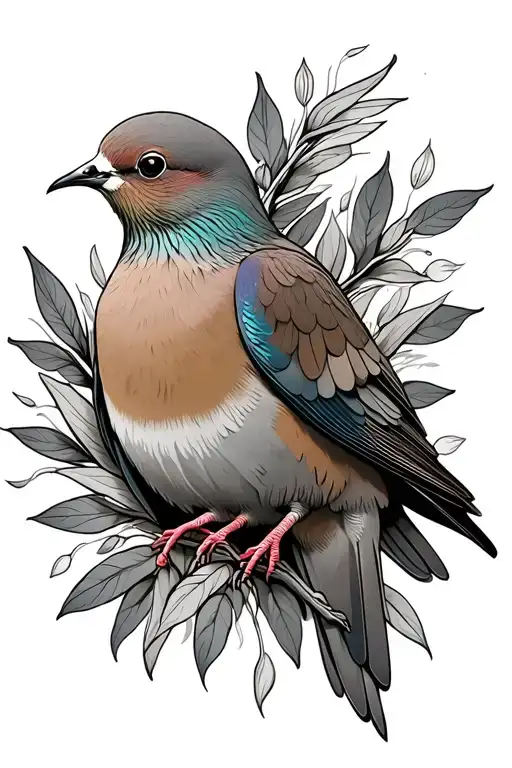 Mourning Dove tattoo design idea