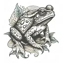 toad black tattoo design idea