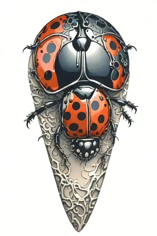 ladybird tattoo design idea