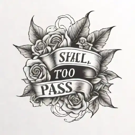 this too shall pass written tattoo design idea