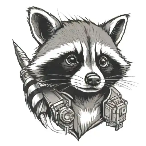 Rocket Racoon tattoo design idea