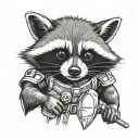 Rocket Racoon tattoo design idea